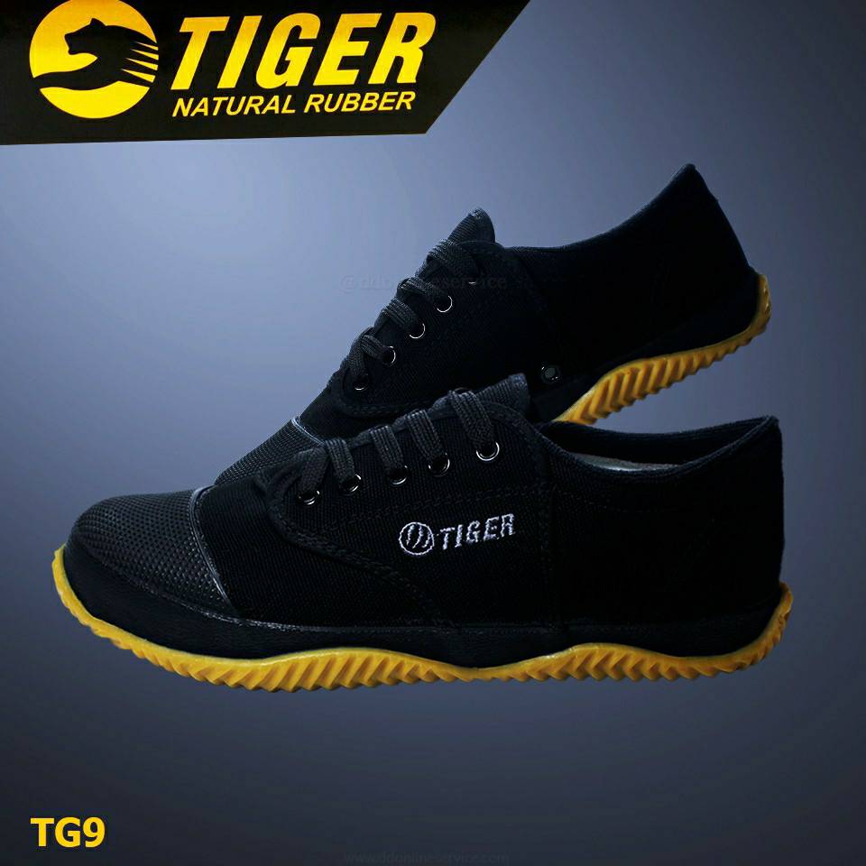 ⚡SALE⚡รองเท้าผ้าใบนักเรียน รองเท้าผ้าใบชาย รองเท้าผ้าราคาถูก TIGER รุ่น TG9 ดำ/ตาล/ขาว Tiger Size 31-43