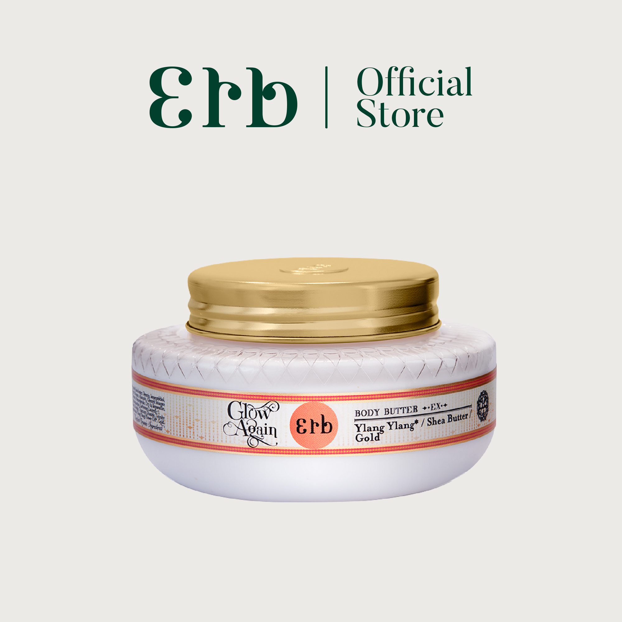 Erb Glow Again Body Butter Ex 220 Ml. Abe Butter-Based Skin Care Cream for Dry Skin, Safflower Flower Scent, Turmeric, Soft and Moisturized Skin. ราคา 1,267 บาท*ส่งฟรี