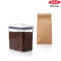 OXO กล่องถนอมอาหาร สูญญากาศ สี่เหลี่ยมผืนผ้า ขนาดใหญ่ 1.6 ลิตร / 1 kg.  l OXO GG POP CONTAINER RECTANGLE - SHORT (1.6 L) เก็บอาหารแห้ง  BPA FREE แท้ 100%