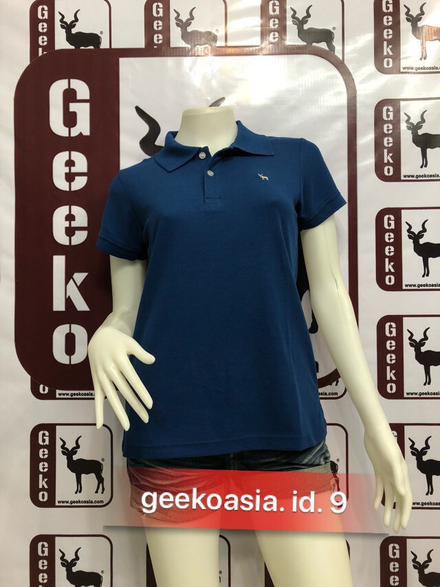 เสื้อโปโล(ตรากวางแท้💯) Geeko สีกรมสด หญิง