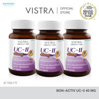( Pack 3 ) VISTRA COLLAGEN UC-II 40 MG ( 30TABS x 3 Bots ) (COLLAGEN TYPE 2 ) วิสทร้า คอลลาเจน ยูซี ทู ( คอลลาเจน ไทพ์ 2 ) ( 30 เม็ด ) (แพ็ค 3 ขวด = 90 เม็ด )
