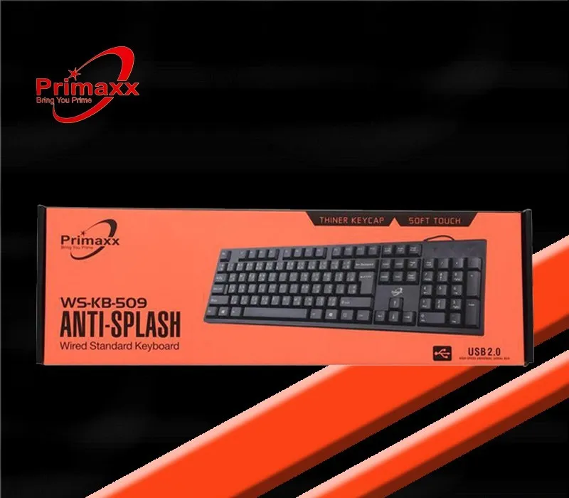 คีย์บอร์ด WS-KB-509-502 คีย์บอร์ดเกมมิ่ง Primaxx คีย์บอร์ดusb คีย์บอร์ดคอมพิวเตอร์ สายUSB พิเศษ!! Keyboard มีปุ่ม Function key