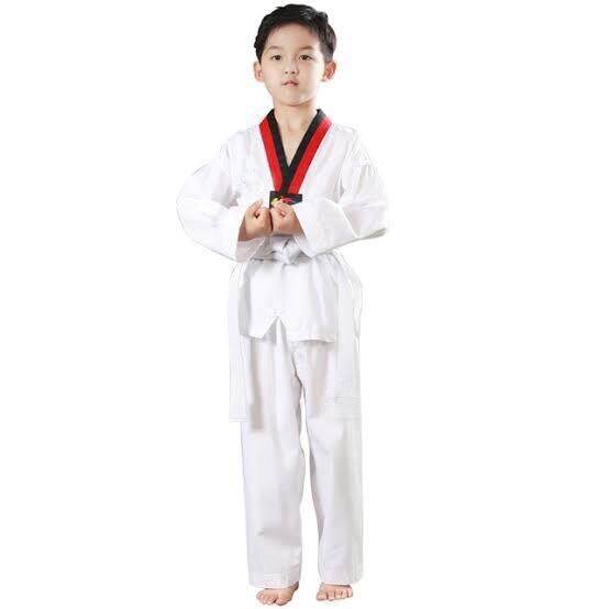 Taekwondo Uniform                 เบอร์90-190 ชุดเทควันโด ผ้านอก ชุดเทควันโดเด็ก   ชุดเทควันโดผู้ใหญ่ 🔥ชุดเทควันโดแถมสายขาว ชุดเทควันโด้