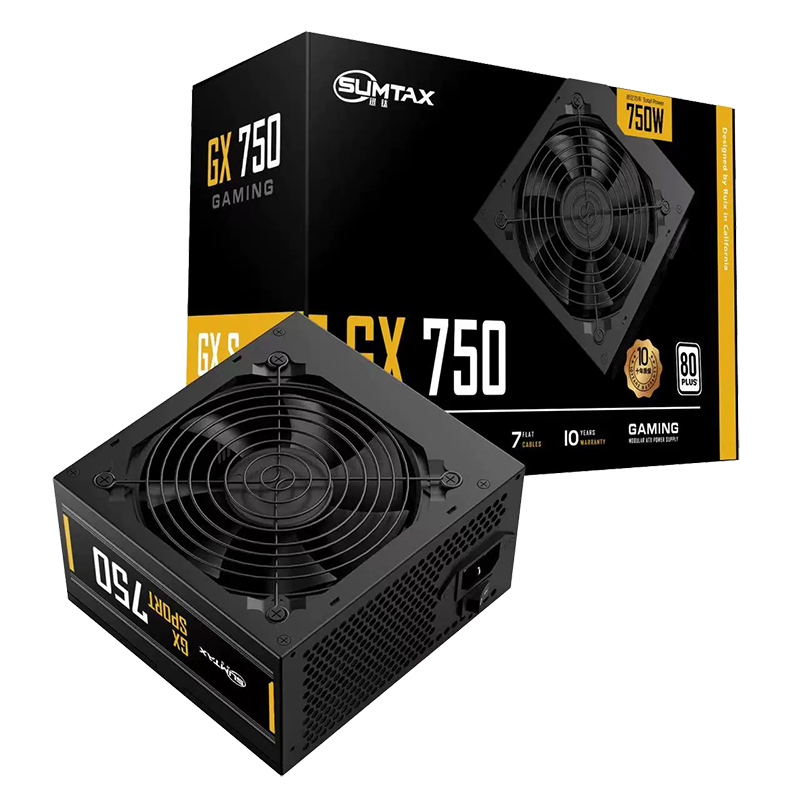 Sumtax แหล่งจ่ายไฟ GX750 จัดอันดับ 750W คอมพิวเตอร์พาวเวอร์ซัพพลาย เดสก์ท็อปโฮสต์พาวเวอร์ซัพพลาย แหล่งจ่ายไฟเดสก์ท็อปยี่ห้อสีขาว power supply 750W