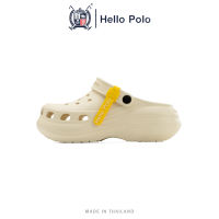 Hello Polo รองเท้า รองเท้าแตะมีรู ส้นตึก กันลื่น พื้นนิ่ม ลําลองระบายอากาศได้ดี ใส่แล้วสูง EVA นิ่มเหมือนเหยียบขี้HP8052