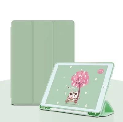 *ใส่ปากกาได้ * เคสipadเคสนิ่มซิลิโคลนฝาเปิด-ปิดและแบบตั้งได้ มี7สี รุ่นiPad mini12345 iPad Air1 Air2 iPad Pro9.7 2017 2018 iPad gen7 10.2 iPad Pro10.5 Air3