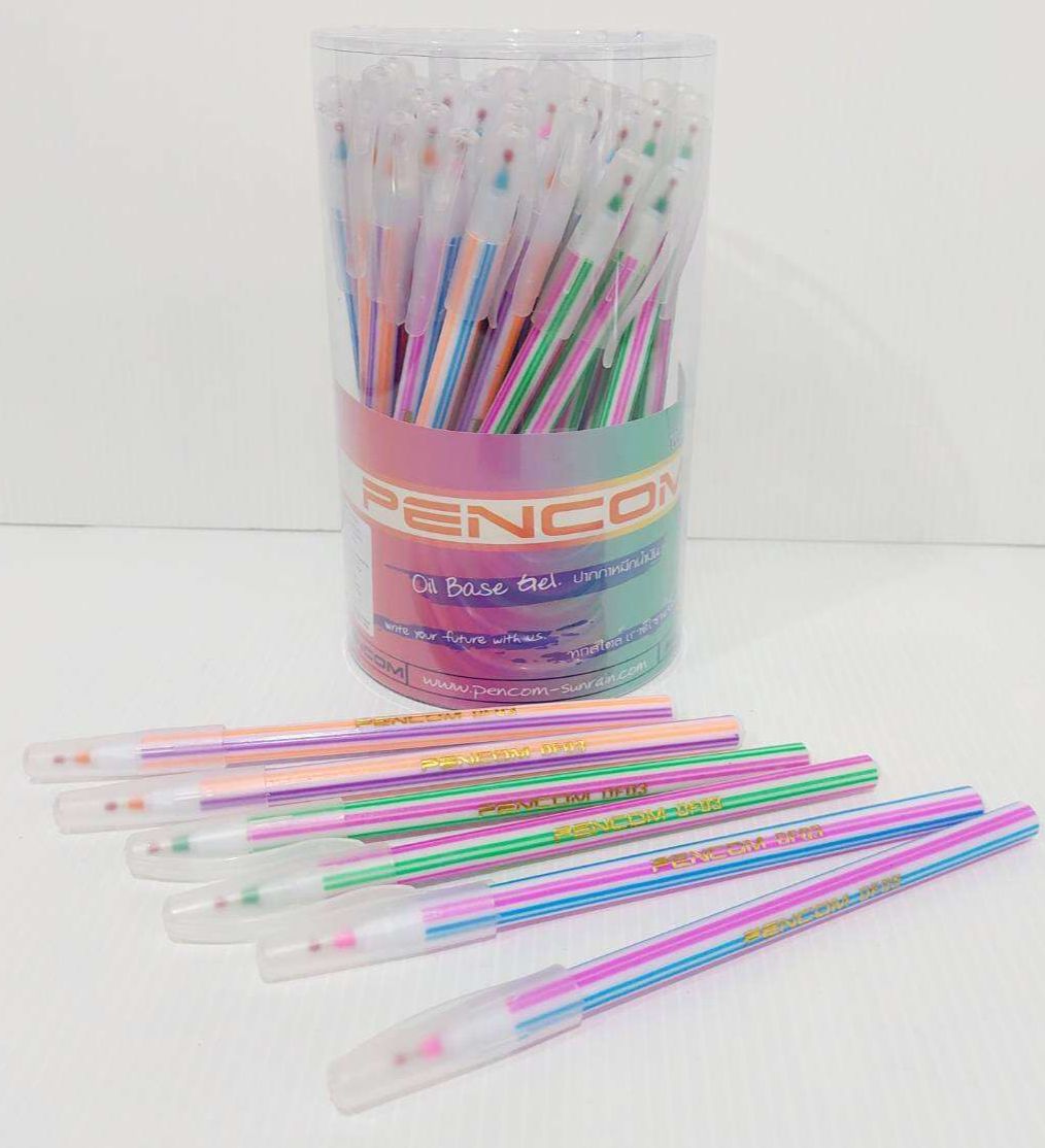 ปากกาหมึกน้ำมัน Pencom No.DF-03 0.5 สีน้ำเงิน ( 50 ด้าม )