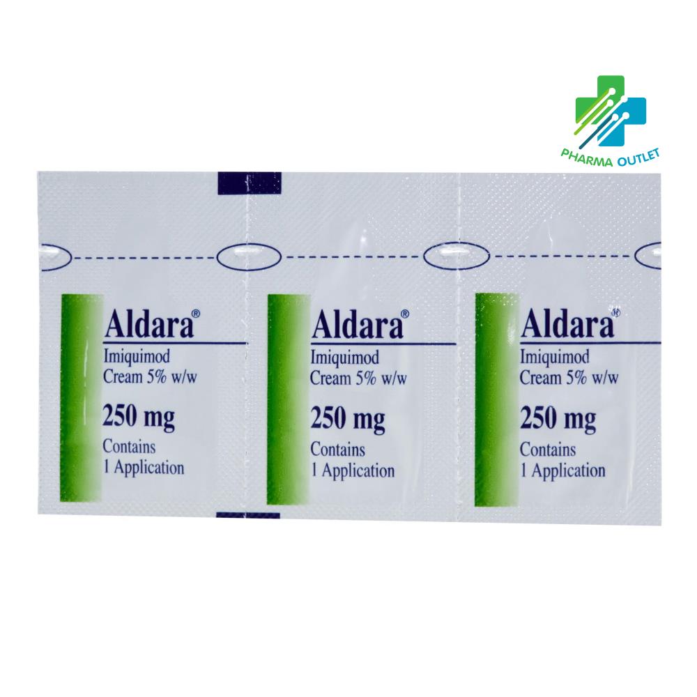 ALDARA CREAM 250MG 5% อัลดาราครีม หูดหงอนไก่ (แพ็ค 3ซอง)