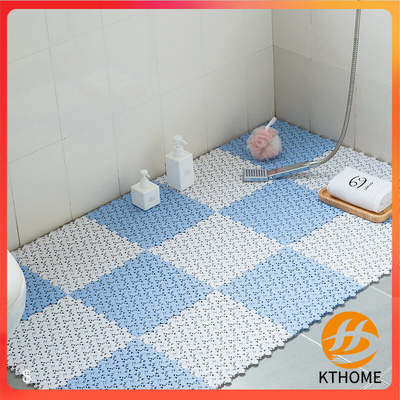 KTHOME K0014 แผ่นกันลื่นในห้องน้ำ แผ่นรองกันลื่น แผ่นรองพื้นกันลื่น แผ่นปูพื้นกันลื่น ใช้ได้ในห้องน้ำและห้องครัว ขนาด 25x25 cm วัสดุ PVC