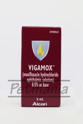 Vigamox 0.5% Alcon 5 ml หยอดตาลดอาการอักเสบในดวงตา ใช้ได้กับคน น้องหมา น้องแมว