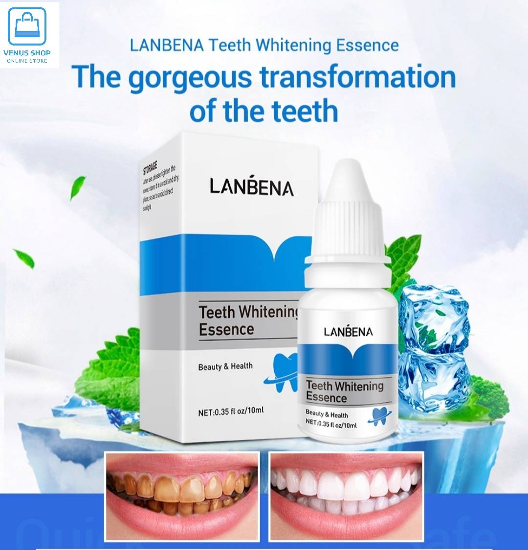 ⚡Flash Sale⚡ผลิตภัณฑ์ฟอกฟันขาว  Lanbena  Teeth Whitening​