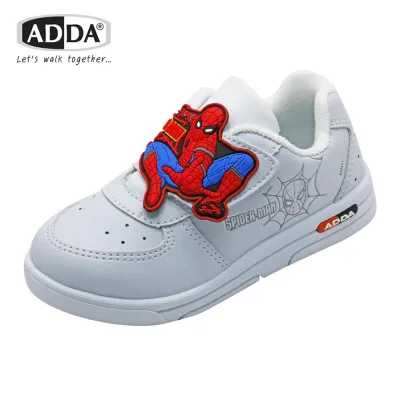 รองเท้านักเรียนชายพละอนุบาล รองเท้านักเรียนอนุบาลชายสีดำ ADDA Spider man