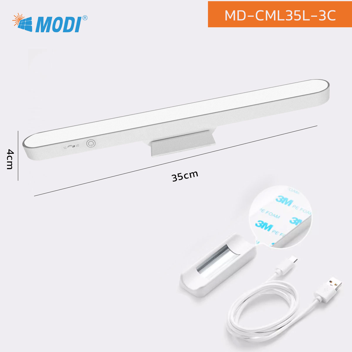 MODI โคมไฟตั้งโต๊ะระบบสัมผัส เปิดได้ 3 แสง 28cm35cm Table lamp ไฟแม่เหล็ก มีแบตในตัว ไฟอ่านหนังสือ พกพาได้ ไฟLED USB
