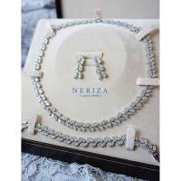 Neriza jewelry/เครื่องประดับเจ้าสาวเพชรสังเคราะห์เกรดพรีเมี่ยมประกายไฟเทียบเท่าเพชรแท้ จัดส่งพร้อมกล่อง NSW029