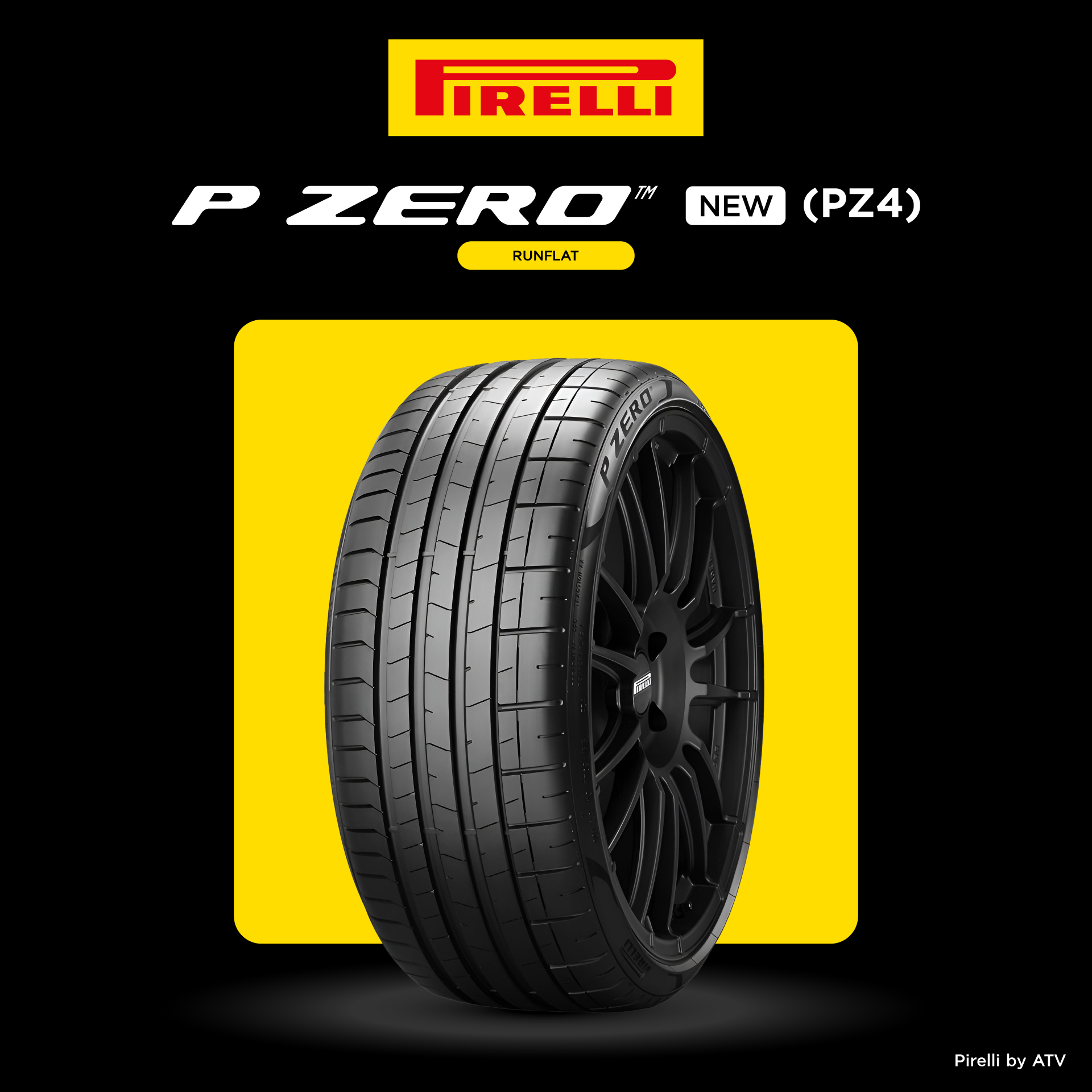 [บริการติดตั้ง] PIRELLI ยางรถยนต์ รุ่น P ZERO PZ4 225/40R19 (MOE) (Runflat) (ยางขอบ 19 ยางรันแฟลต)(สอบถามสต็อกก่อนสั่งซื้อ) ราคา 27,600 บาท*ส่งฟรี