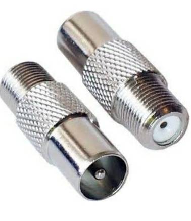 หัวแปลง แจ๊คเสาอากาศทีวีRFตัวผู้เกลียวนอกแบบF-TYPE=2ตัว ราคา  29 บาท*ส่งฟรี