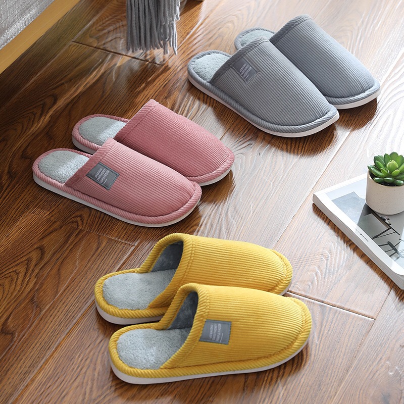 รองเท้าใส่ในบ้าน พื้นยาง กันลื่น slipper สลิปเปอร์ สีพื้น (JIE) ?พร้อมส่ง?