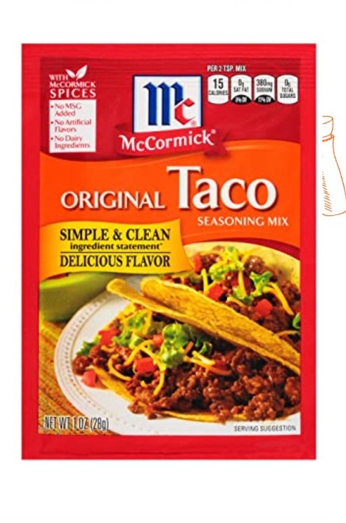 ซอสผงทาโก้ แม็คคอร์มิค ออริจินอล ทาโก้ ซีซั่นนิ่งมิกซ์ 28 กรัม Taco Seasoning Mix Original 28 g