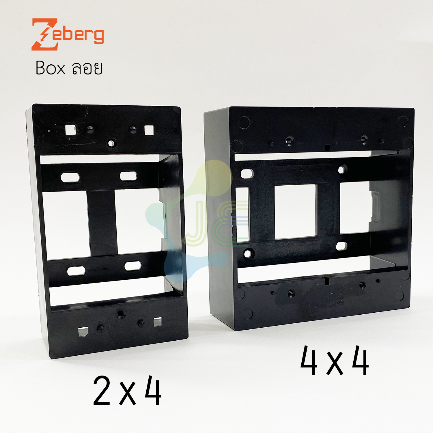 Zeberg บล็อคลอย ติดปลั๊กไฟ สีดำ 2x4, 4x4 นิ้ว Box ลอย บล็อกลอย