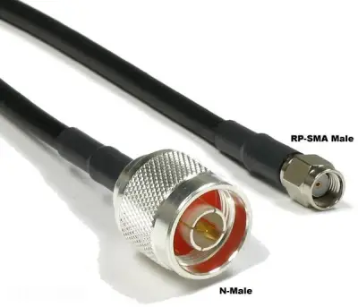 LLC200-N2SMA : ชุดสายนำสัญญาณ Antenna cable N Type male to RP-SMA male
