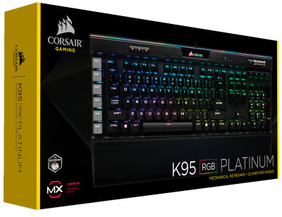 คียบอร์ดเกมมิ่ง KEYBOARD CORSAIR K95 PLATINUM MX BROWN RGB (TH) คีย์ไทย ประกัน 2 ปี