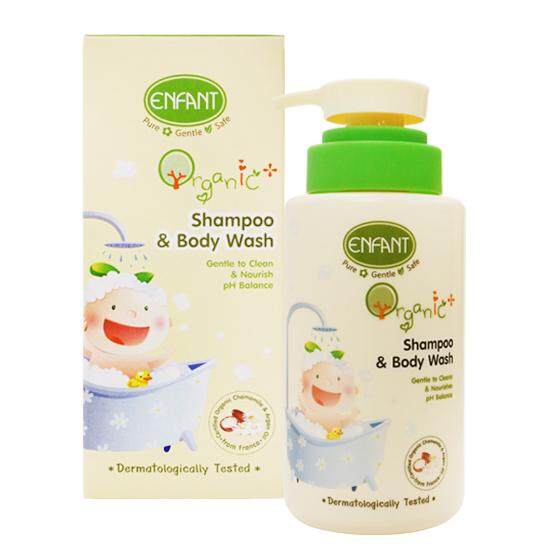 1. Enfant เจลอาบและสระ Organic Plus Shampoo & Body Wash 300 ml อองฟองต์ ออแกนิค แชมพู แอนด์ บอดี้ วอช