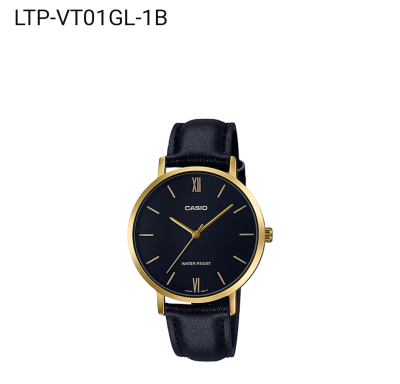 Casio แท้ รุ่น LTP-VT01GL-1B นาฬิกาผู้หญิง สายหนัง Casio แท้ รุ่น LTP-VT01GL-1B นาฬิกาผู้หญิง สายหนัง