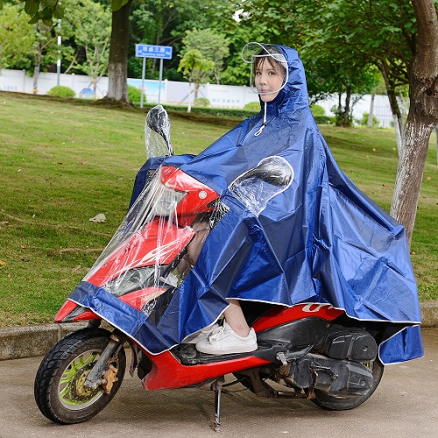 【จัดส่งจากกทม】เสื้อกันฝนสำหรับรถจักรยานยนต์ ชุดกันน้ำ ชุดกันฝน เสื้อกันฝนมอเตอร์ไซค์ผู้ชายผู้หญิง เสื้อกันฝนเพิ่มความหนาด้วยตัวเดียว ประเภทสากลส เสื้นกันฝนผู้ใหญ่