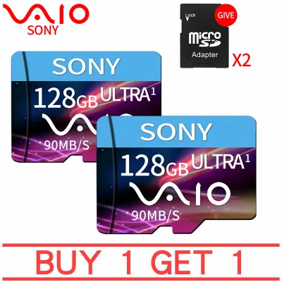 ซื้อ 1 แถม 1 SONY SD Card 128GB Class10 Micro SDHC TF Memory Cards