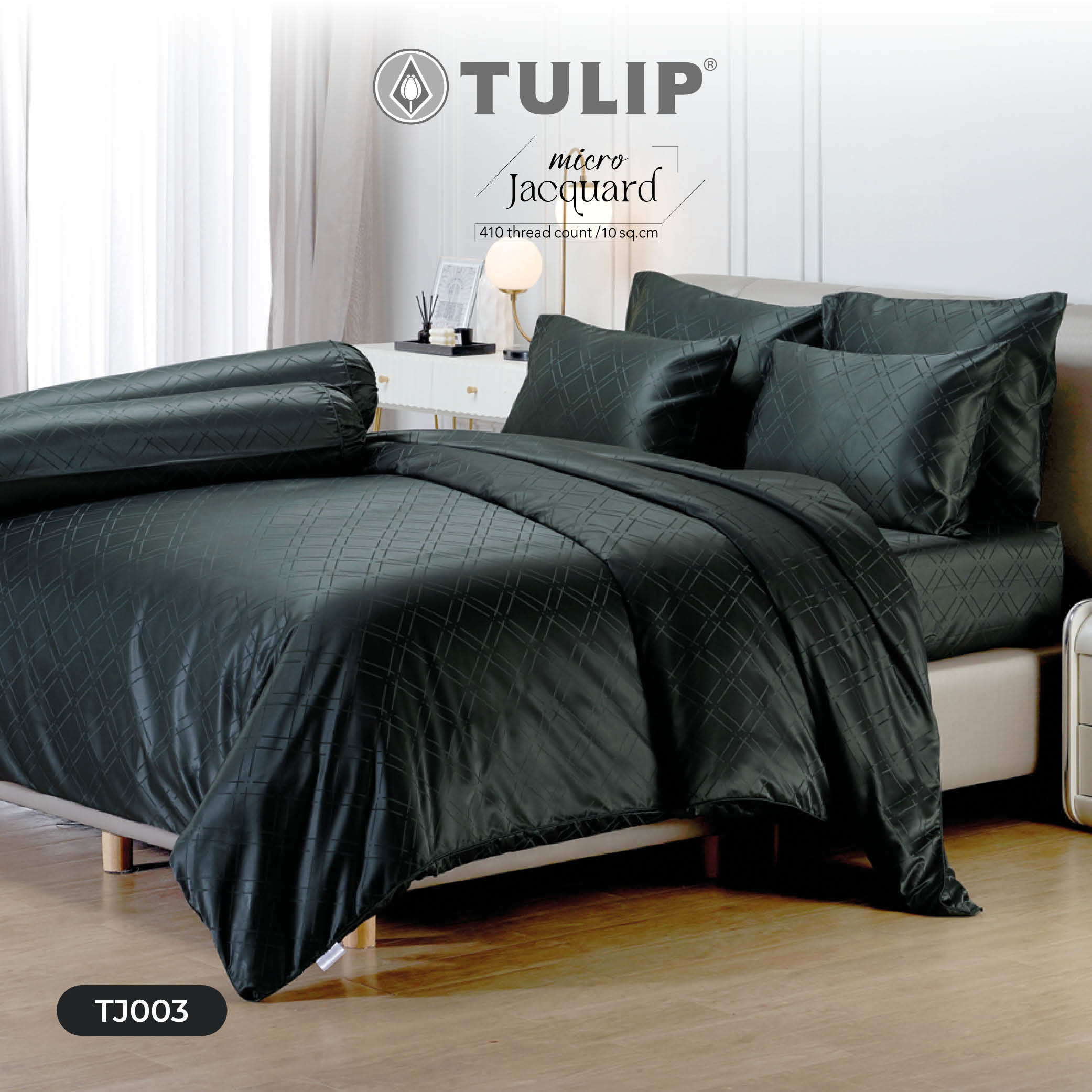 (New) TULIP Micro Jacquard TJ003 สีพื้น ทอลายนูนบนเนื้อผ้า ชุดผ้าปูที่นอน ผ้าห่ม ผ้านวม ให้ความเรียบ หรู ราคา 1,400 บาท*ส่งฟรี