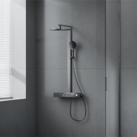 KOHLER (Special deal) Aparu 3 way thermostatic shower column ก๊อกผสมยืนอาบ พร้อมชุดฝักบัว สีเทาเข้ม K-37963T-9-CG2