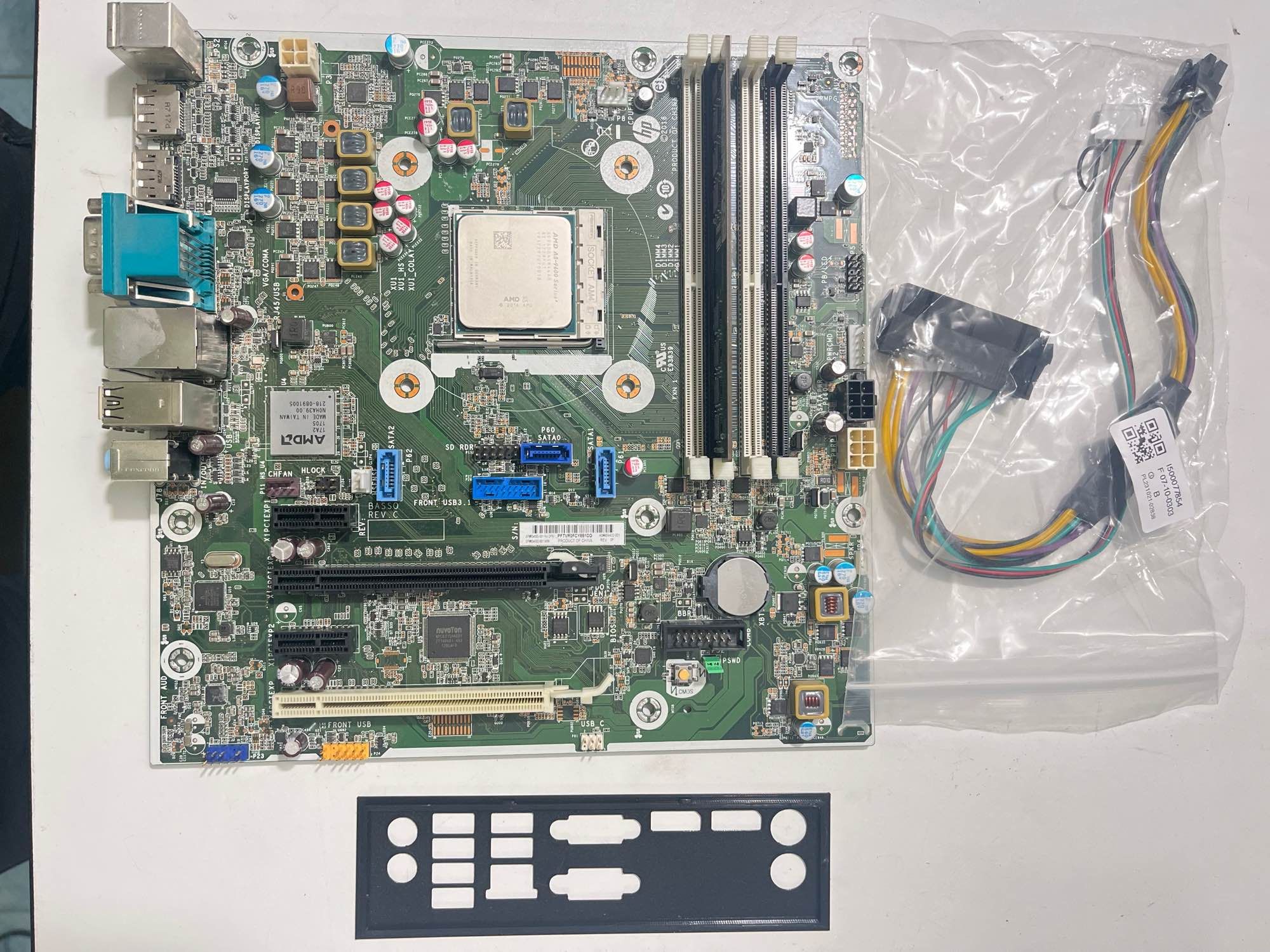 เมนบอร์ด Socket AM4 B350 + Cpu A8-9600 + Ram DDR4 4G ใส่เคสได้ทั่วไป ต่อจอออกได้ถึง 3 จอ ราคา 1,390 บาท*ส่งฟรี