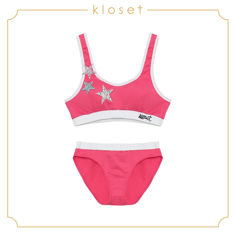 Kloset Sun Bathing Suit (SS19-SW001) ชุดว่ายน้ำ ชุดว่ายน้ำผู้หญิง ชุดว่ายน้ำทูพีช Two Piece บิกินี่