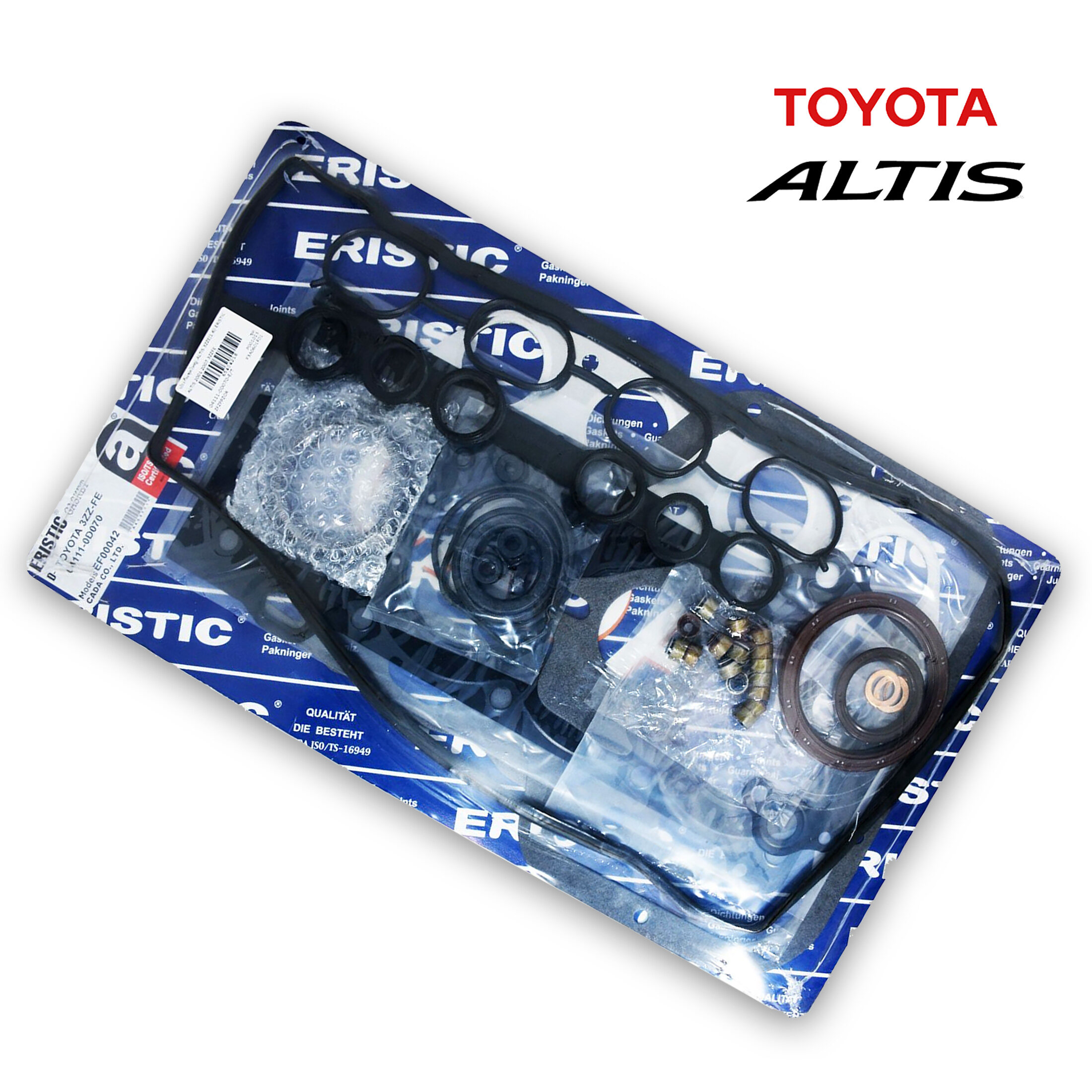 ส่งฟรี ปะเก็นชุดใหญ่ TOYOTA ALTIS ปี 2001-2007 04111-0D070-E/T ERISTIC 3ZZFE 01 02 03 04 05 06 07 โตโยต้า อัลติส ประเก็นชุดใหญ่ ไต้หวัน แท้ อะไหล่ ราคาส่ง ราคาถูก