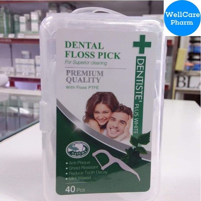 Dentiste Dental Floss Pick เดนทิสเต้ ไหมขัดฟัน  พร้อมด้ามจับ 40 ชิ้น/กล่อง