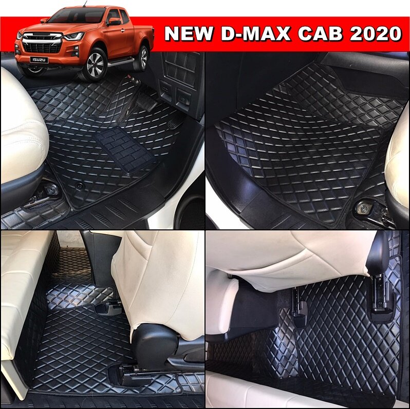 ยางปูพื้นรถยนต์NEW DMAX CAB 2020 พรมลายDIAMOND 14ชิ้น เต็มคัน เข้ารูป100%