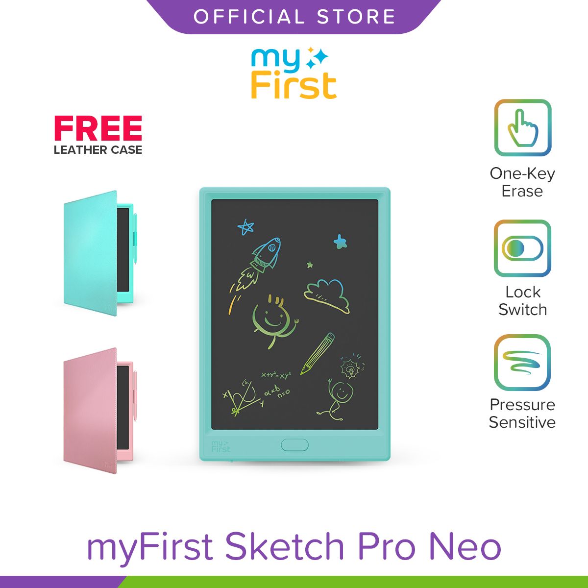 myFirst Sketch Pro NEO กระดานวาดภาพ LCD ลบได้ เสริมพัฒนาการ พกพาง่าย ราคา 1,110 บาท*ส่งฟรี
