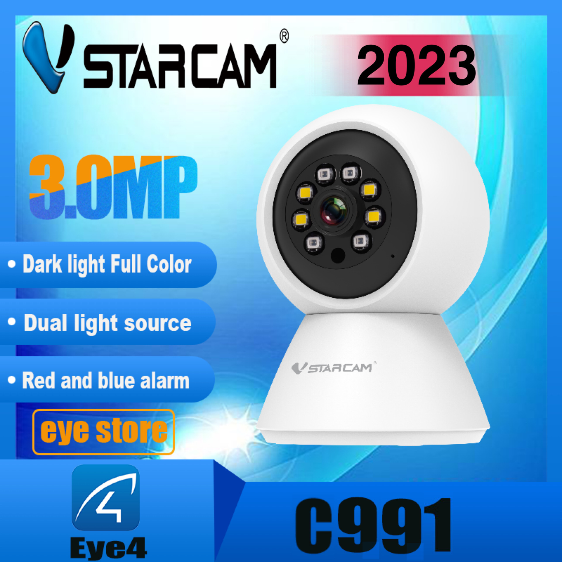 Vstarcam C991/ C996 ( C992DR เลนส์คู่ ) ความละเอียด 2-3 MP(1296P) กล้องวงจรปิดไร้สาย Indoor มีระบบ AI+ สัญญาณเตือน ราคา 389 บาท*ส่งฟรี