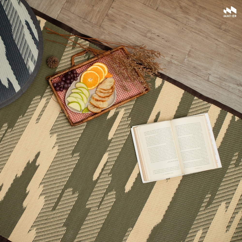 Mat-Er Carpet Alternative Tha-Ra, Color Olive Green – Olive Green Tone. Beautiful, Safe Home, Durable to Use, Does Not Retain Dust. ราคา 2,450 บาท*ส่งฟรี