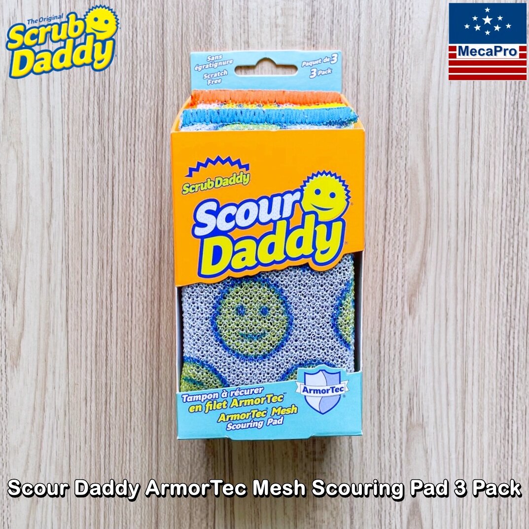 Scrub Daddy® Scour Daddy ArmorTec Mesh Scouring Pad 3 Pack ฟองน้ำอเนกประสงค์ ฟองน้ำล้างจาน ล้างแก้ว ราคา 922 บาท*ส่งฟรี