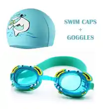 ภาพขนาดย่อสินค้าชุดอุปกรณ์ แว่นว่ายน้ำ สำหรับเด็ก Swim Goggles Set for Kids มีหมวกว่ายน้ำ + แว่นว่ายน้ำ ครบชุด