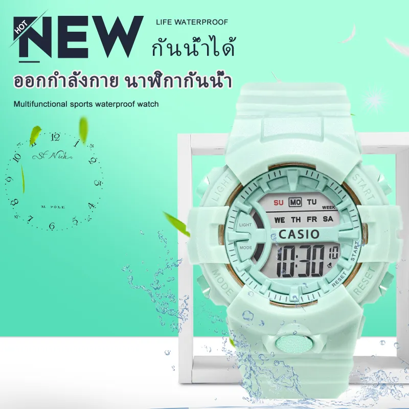 ราคาถูกสุด นาฬิกาข้อมือดิจิตอล นาฬิกาผู้หญิง แฟชั่นใหม่ สายซิลิโคน กันน้ำ มีไฟ LED สินค้าส่งจากไทย