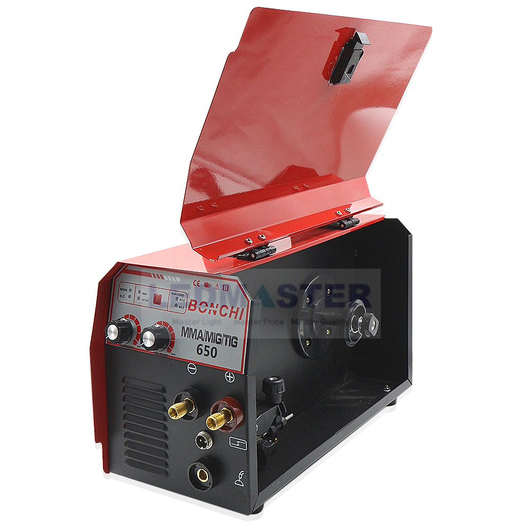 โปรโละของ ตู้เชื่อม BONCHI 3 ระบบ MIG/MMA/TIG ใส่ลวดได้ 1-5 กิโล รุ่นไม่ใช้แก๊ส 2 ระบบ ใช้ได้ทั้งไฟฟ้าและมิก มาพร้อมลวดฟลักซ์คอร์และอุปกรณ์ครบชุด