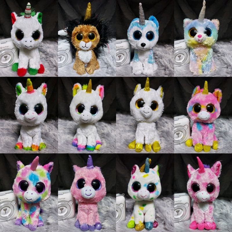 ST 02 - ตุ๊กตายูนิคอร์น ty ตาโต ขนาด 6 นิ้ว Unicorn (ของเล่น ของสะสม แต่งบ้าน แต่งร้าน) ราคา 40 บาท*ส่งฟรี
