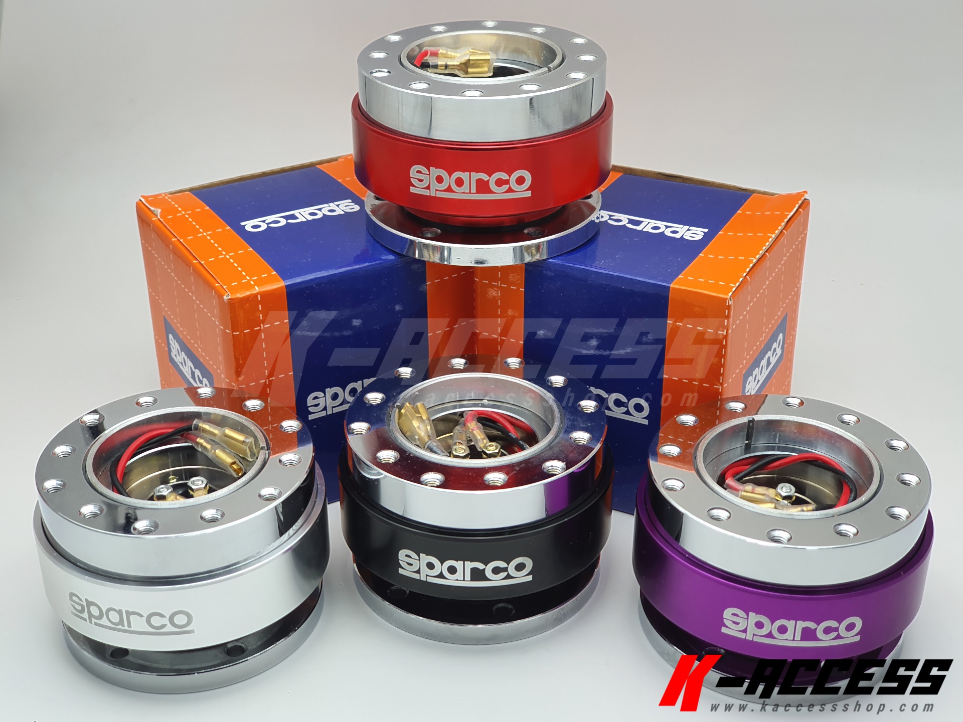 คอถอด Sparco มีให้เลือก 5 สี สามารถใส่กับรถที่มีคอบางได้ทุกรุ่น แน่น ทนทาน เงางามทุกจุด คอถอดสปาโก้ คอถอดแต่ง คอถอดซิ่ง