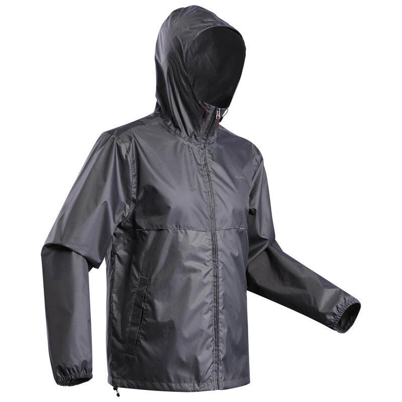 Raincoat เสื้อกันฝน Jacket ชุดกันฝน QUECHUA Men's Country Walking Rain Coat - NH100 Raincut Full Zip เสื้อแจ็คเก็ตกันฝน เสื้อแจ็คเก็ต ผู้ชายสำหรับใส่เดินในเส้นทางธรรมชาติ