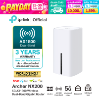 TP-Link Archer NX200 เร้าเตอร์ใส่ซิม 5G รองรับความแรง 5G/LTE AX1800 Wireless Dual-Band Gigabit Router กระจายสัญญาณได้โดยไม่ต้องเดินสาย ใส่ซิมการ์ด (ที่ลงทะเบียนแล้ว) ใช้งานได้ทันที