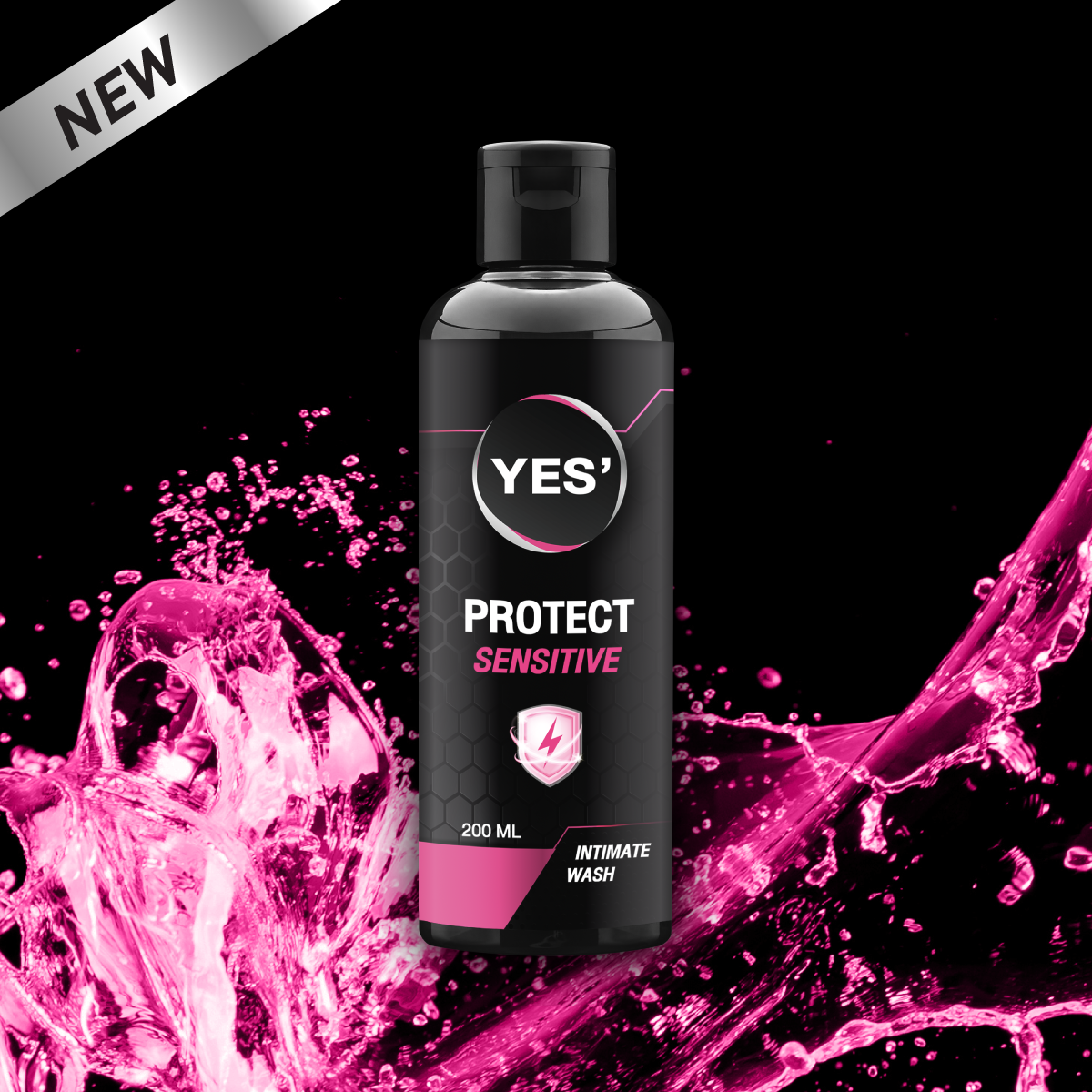 YES' Intimate Wash ผลิตภัณฑ์ทำความสะอาดจุดซ่อนเร้น Protect Sensitive สูตรปกป้องอย่างอ่อนโยน 200ml