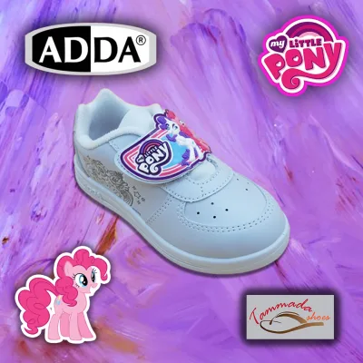 มีโค้ดส่งฟรี! ADDA รองเท้าพละเด็กผู้หญิง Pony โพนี่ รหัส 41G70 รองเท้าผ้าใบนักเรียนอนุบาลหญิงสีขาว รองเท้าพละเด็กอนุบาล รองเท้าผ้าใบหนังขาว