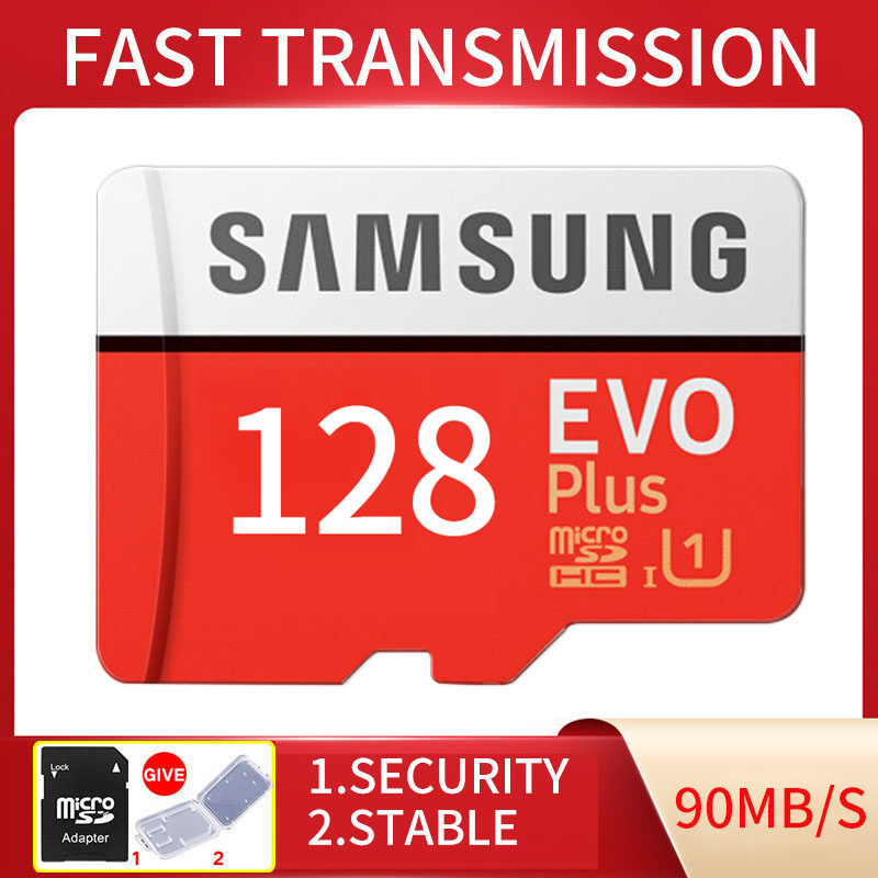 SAMSUNG Micro SD Card 128GB 100Mb/s Class10 U3 SDXC Grade EVO+ Micro SD Card Memory TF Card Flash Card For UAV